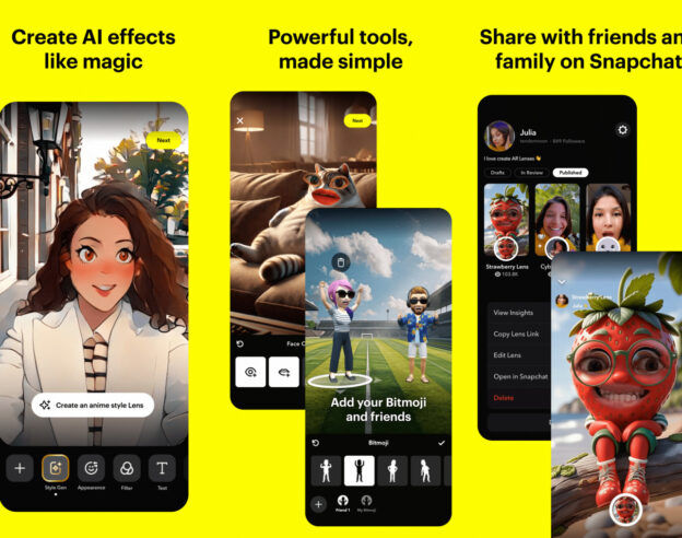image de l'article Snapchat lance l’app Lens Studio sur iPhone pour créer des filtres