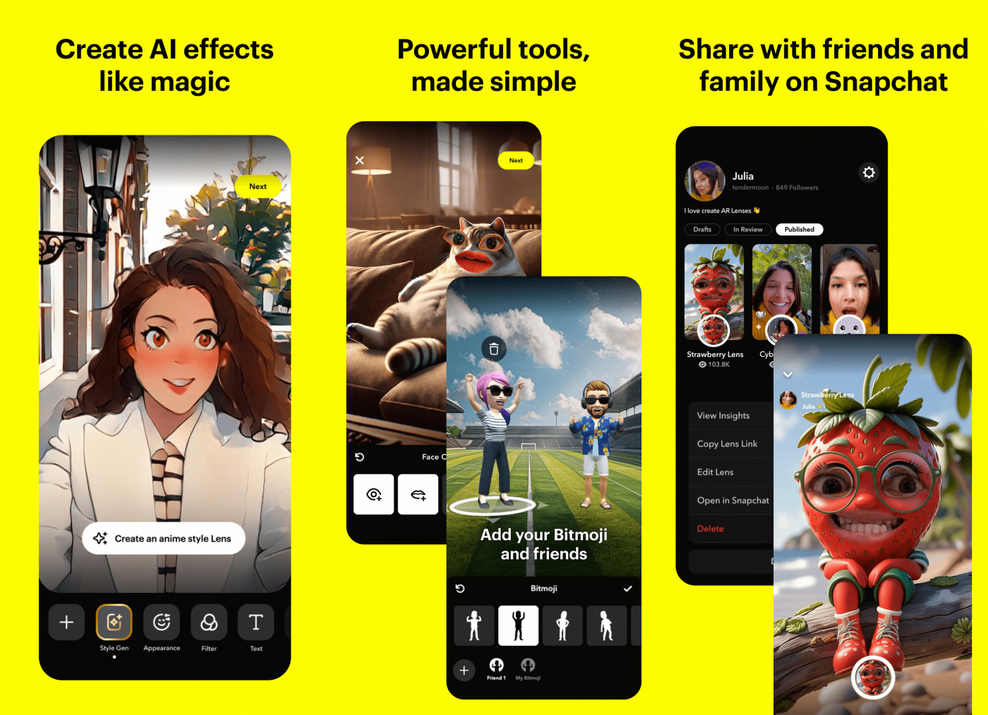 Snapchat lance l'app Lens Studio sur iPhone pour créer des filtres