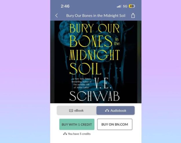 Image L’app Nook de Barnes & Noble propose l’achat d’eBooks et audiobooks via un lien externe