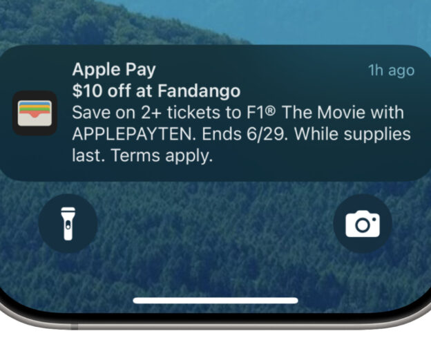 image de l'article F1 le film : Apple envoie une notification publicitaire, ce qui dérange des utilisateurs