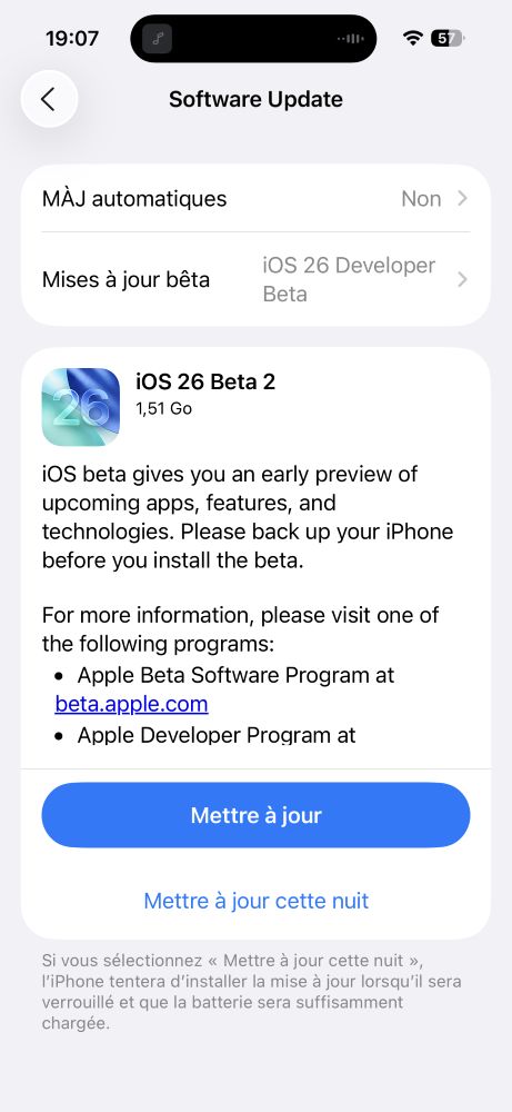 iOS 26 Beta 2 Disponible