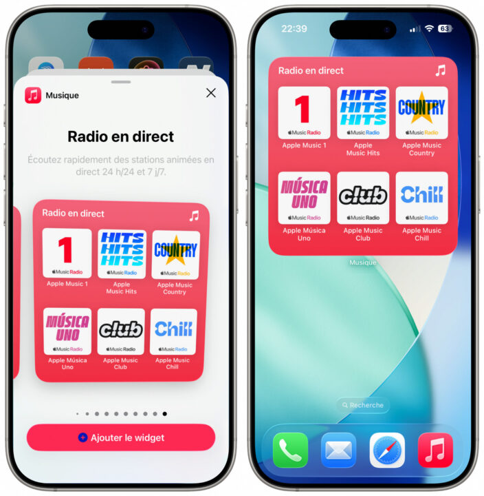 iOS 26 Beta 2 Widget Radios en Direct