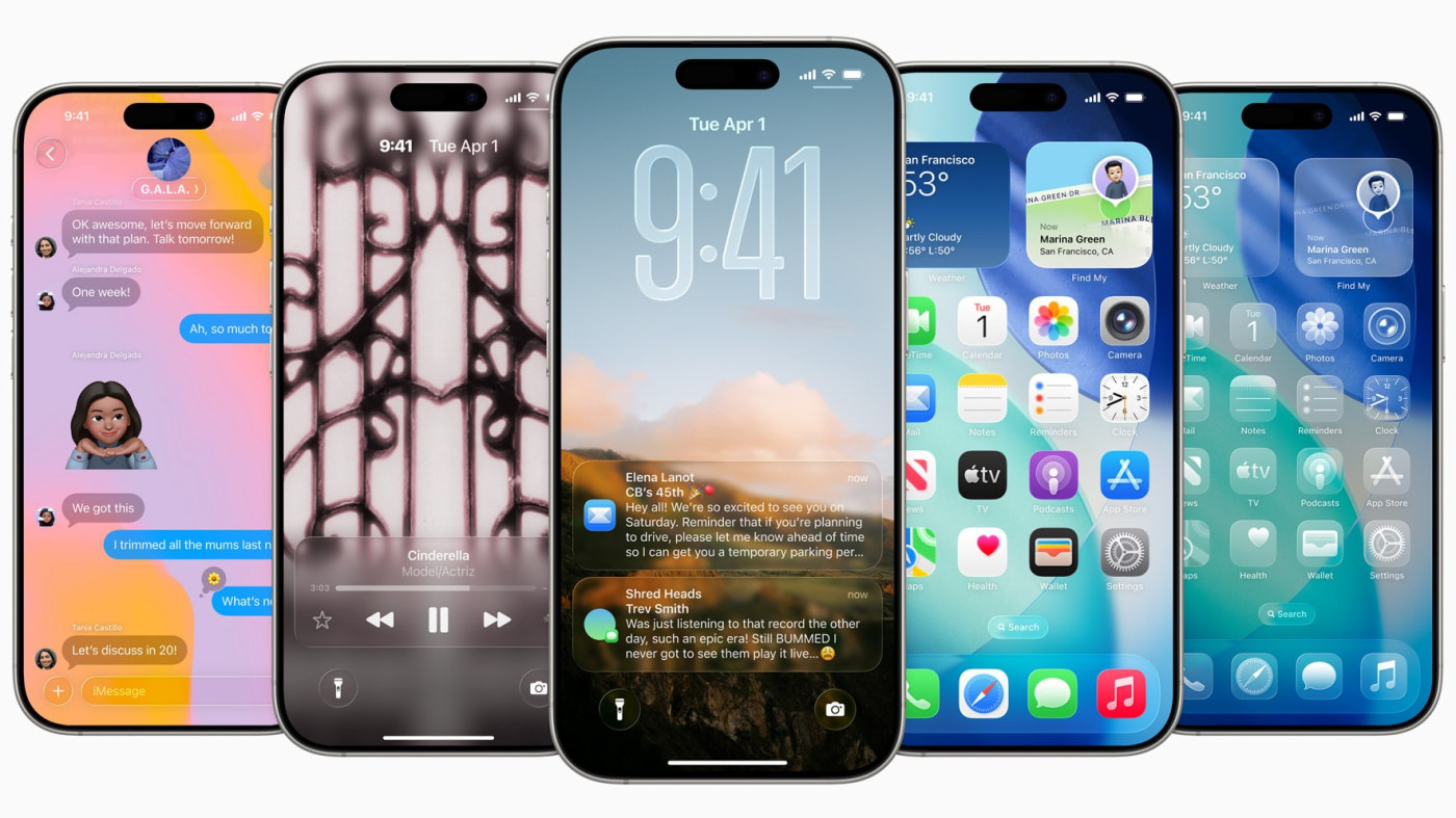 iOS 26 iPhone Officiel Liquid Glass Interface