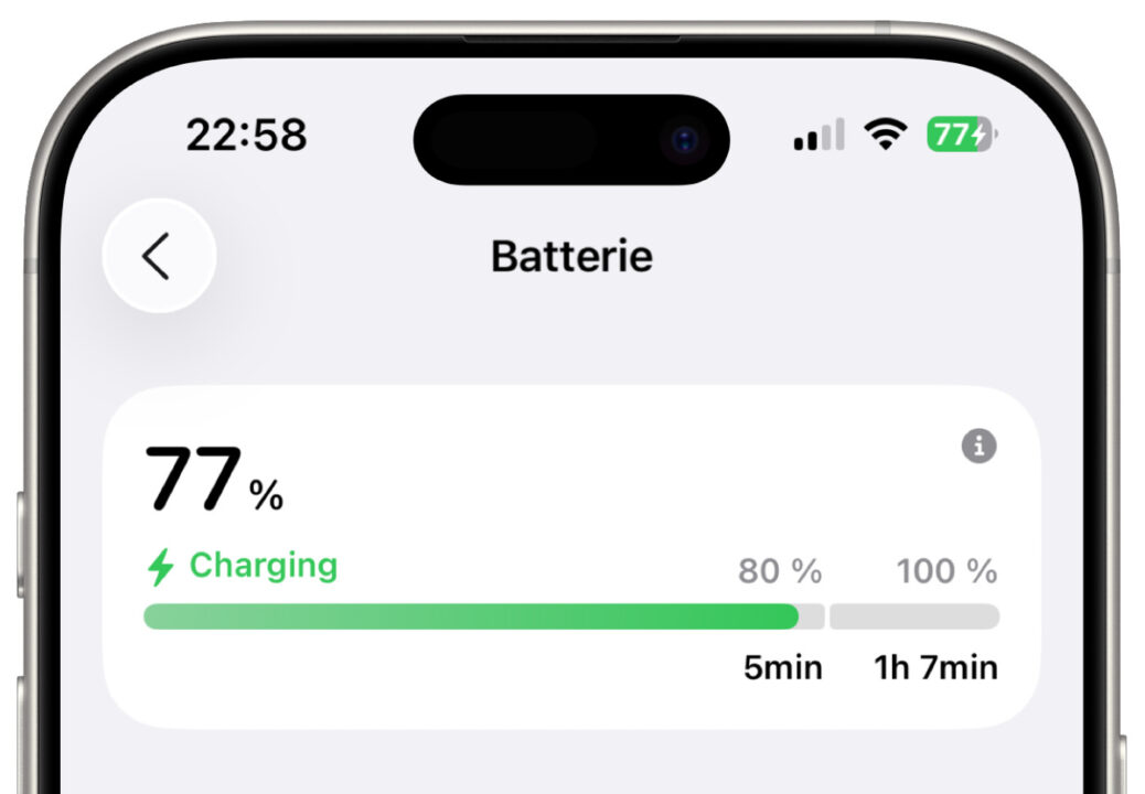 iOS 26 iPhone Temps de Charge Restant Reglages