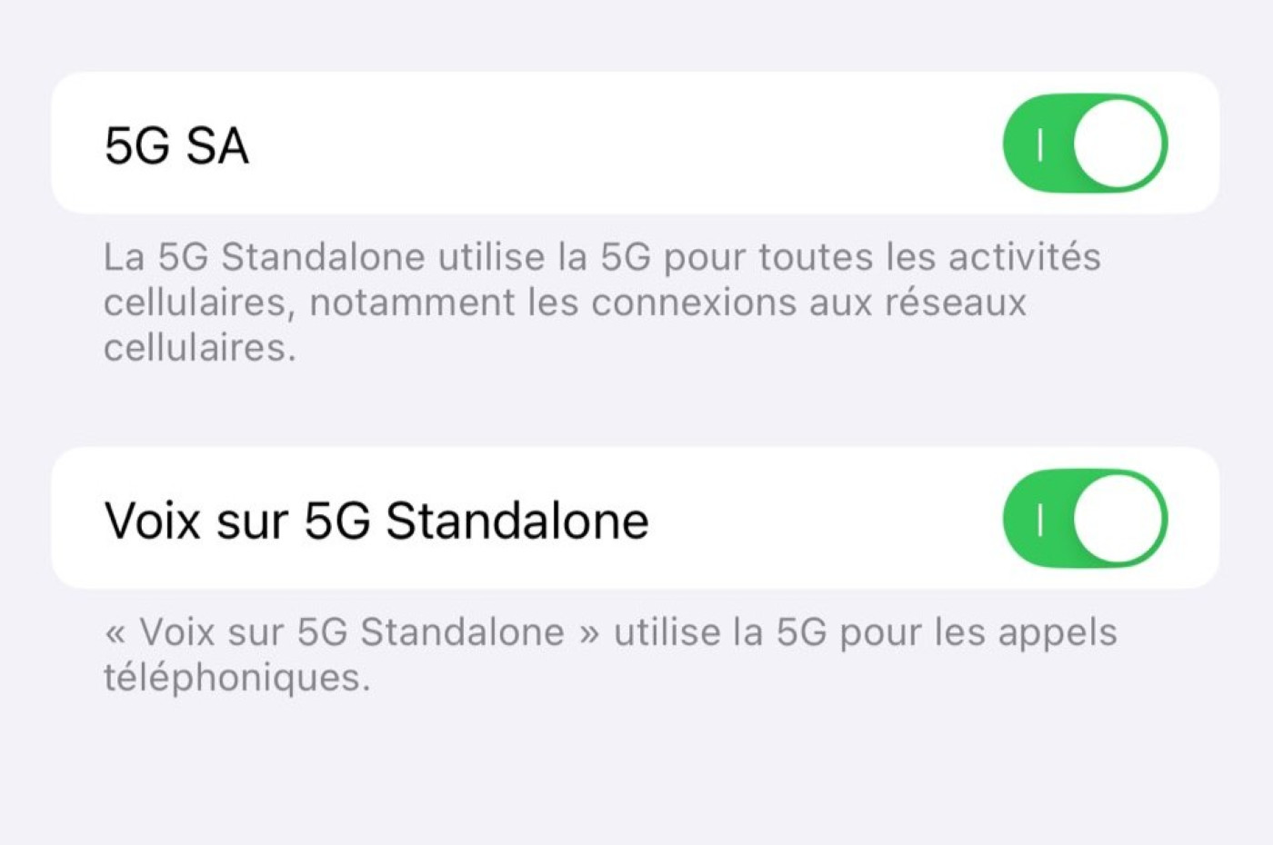 Free Mobile et Bouygues Telecom activent aussi la 5G SA (5G+) sur iPhone