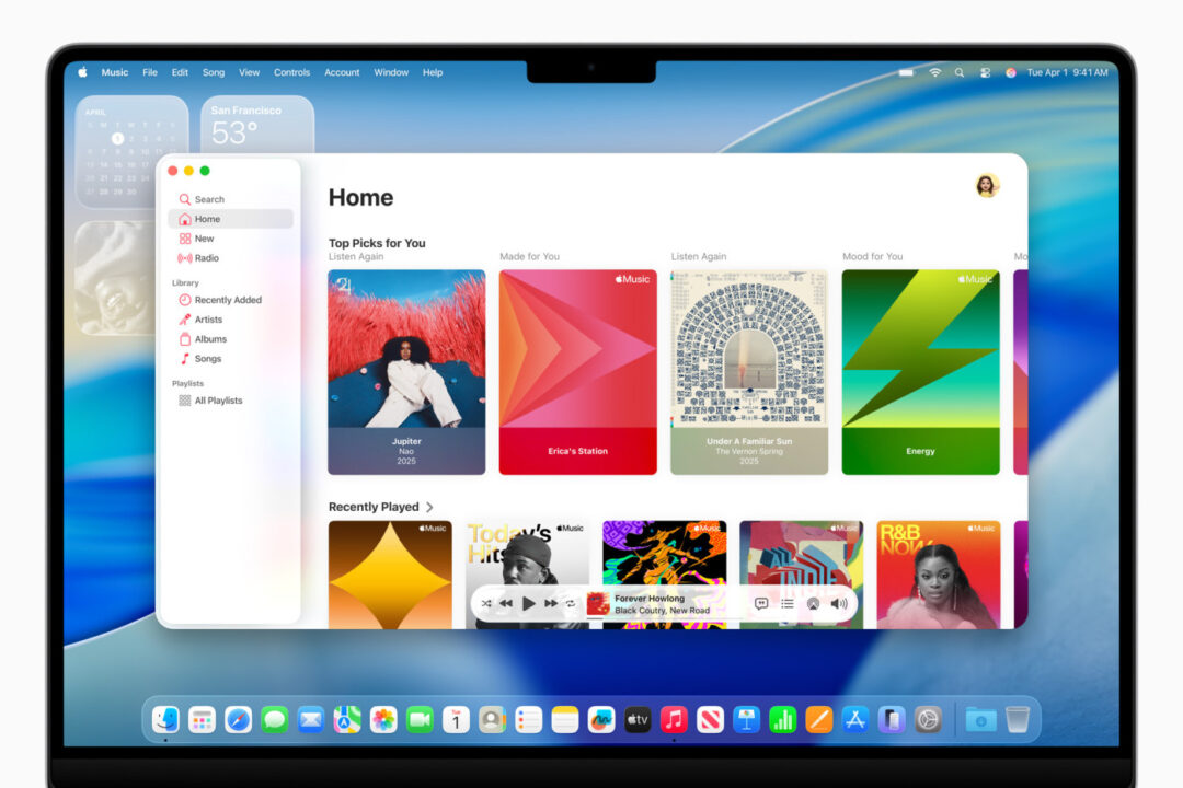 macOS Tahoe Apple Music