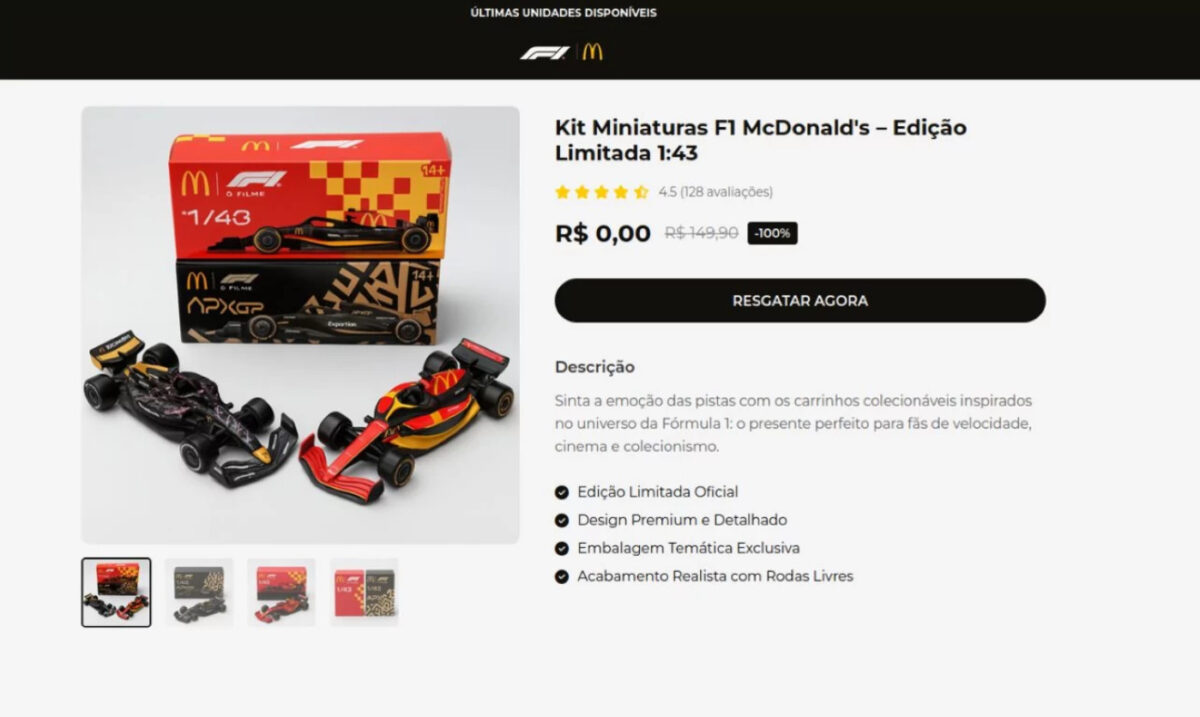 Arnaque Formule 1 McDonalds