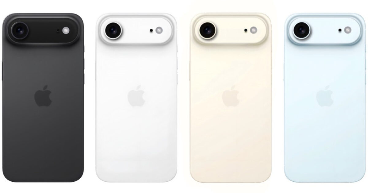 Rendu iPhone 17 Air Couleurs