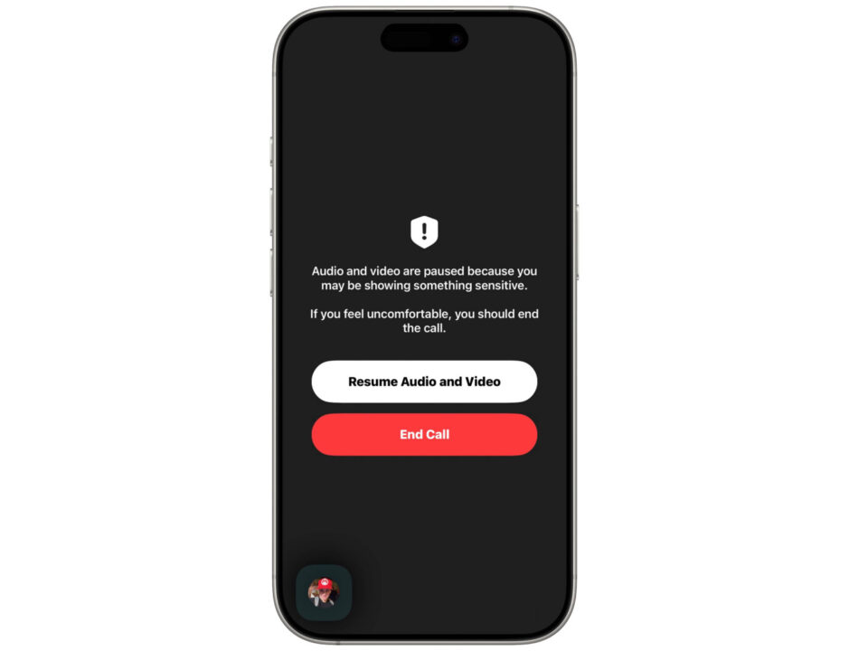 iOS 26 Alerte Nudite Appel FaceTime