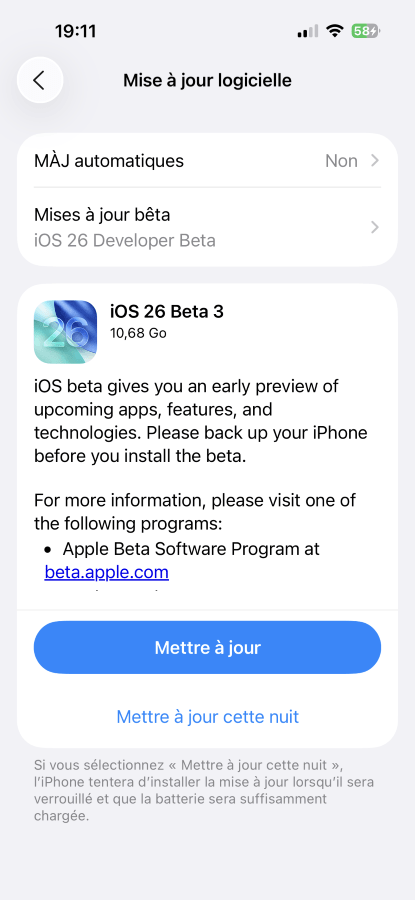 iOS 26 Beta 3 Disponible