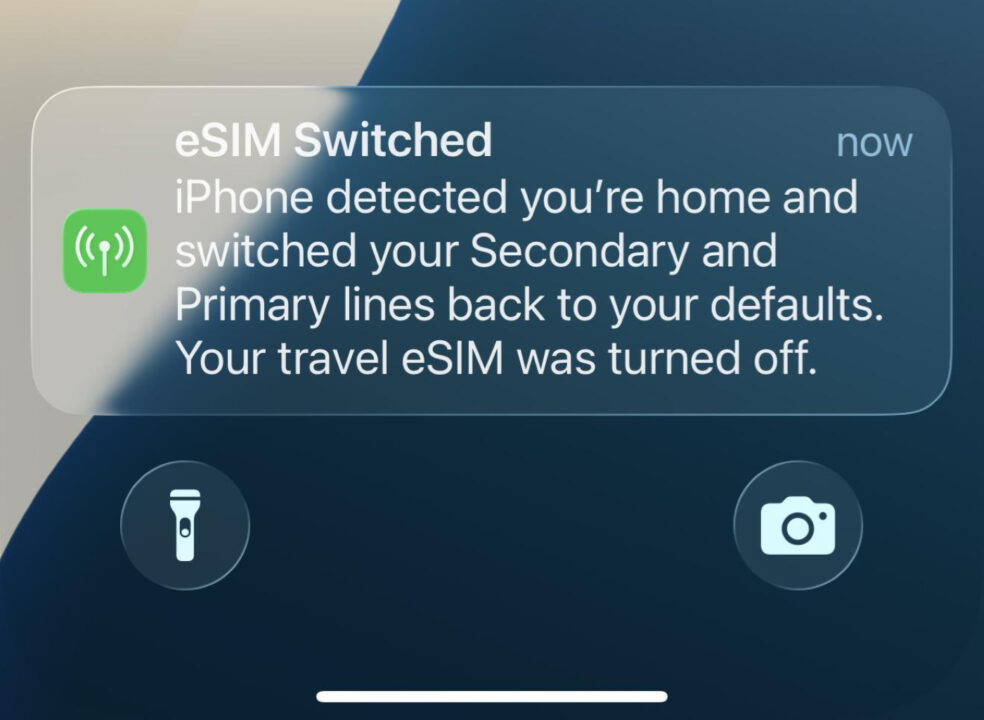 iOS 26 Beta eSIM Change Selon Lieu