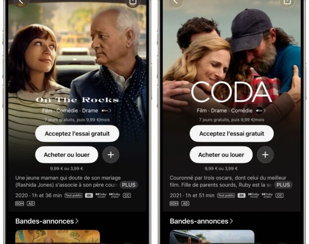 Image L’achat ou location de films Apple TV+ devient possible