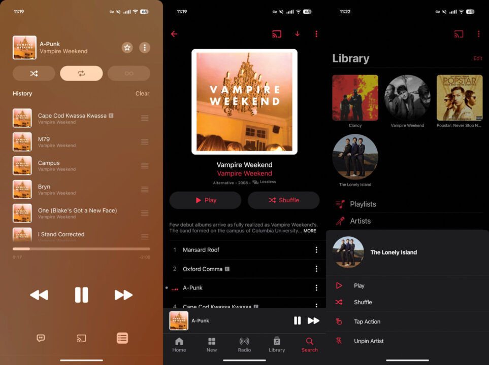 Apple Music Interface Application Android