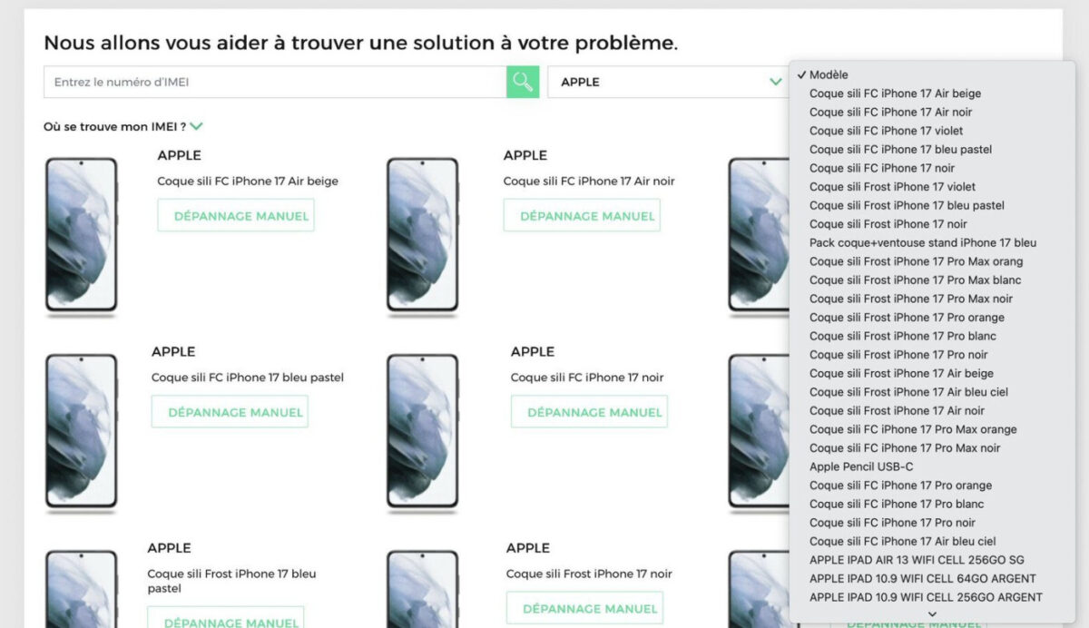 Fuite SFR iPhone 17 Site