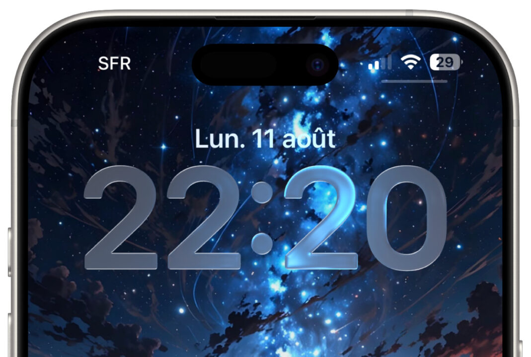 iOS 26 Beta 6 Heure Ecran Verrouille Liquid Glass