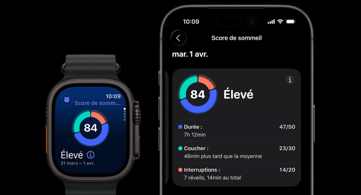 Apple Watch Ultra 3 Score Sommeil iPhone
