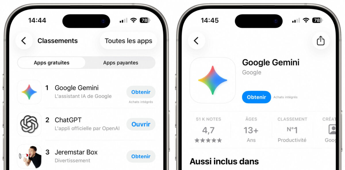 Google Gemini Application La Plus Telechargee App Store