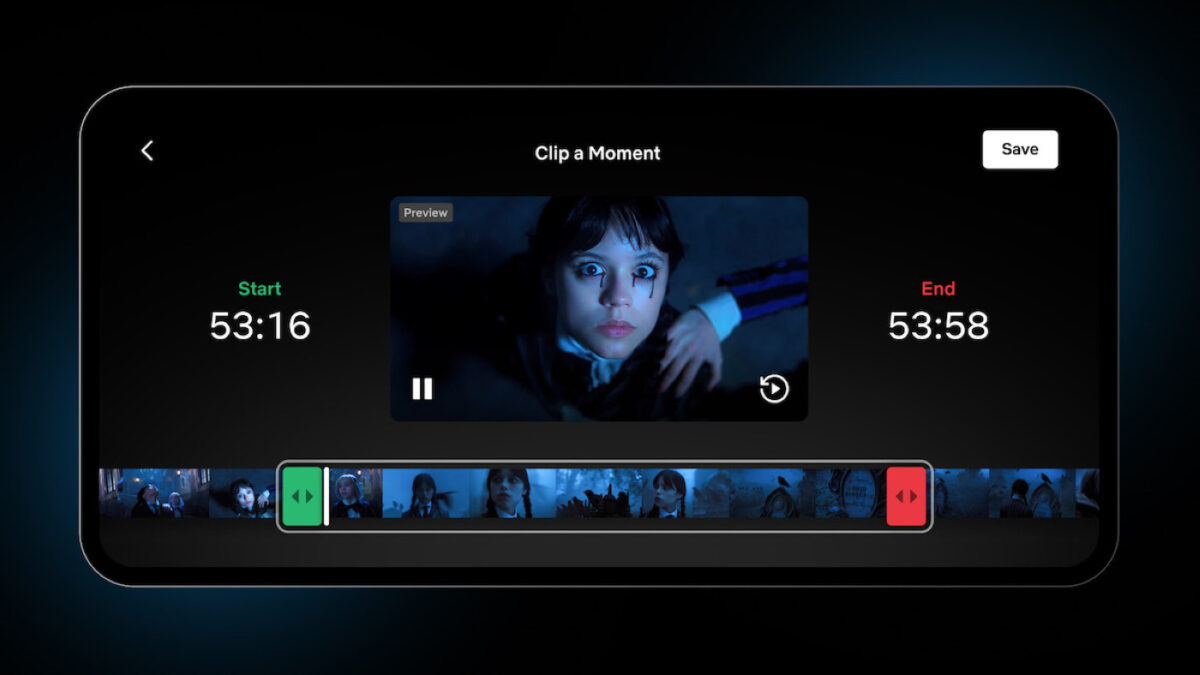 Netflix Moments Creer Clip Video Application iPhone