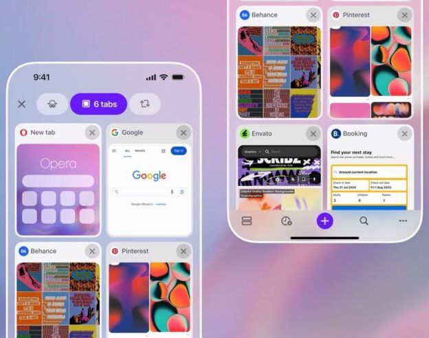 Image Opera propose une refonte radicale de la gestion des onglets sur iOS