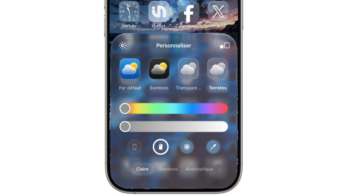 iOS 26 Personnalisation Icone Selon Couleur Coque iPhone