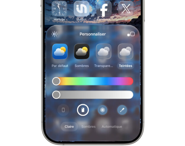 Image iOS 26 personnalise vos icônes avec la couleur de votre coque iPhone