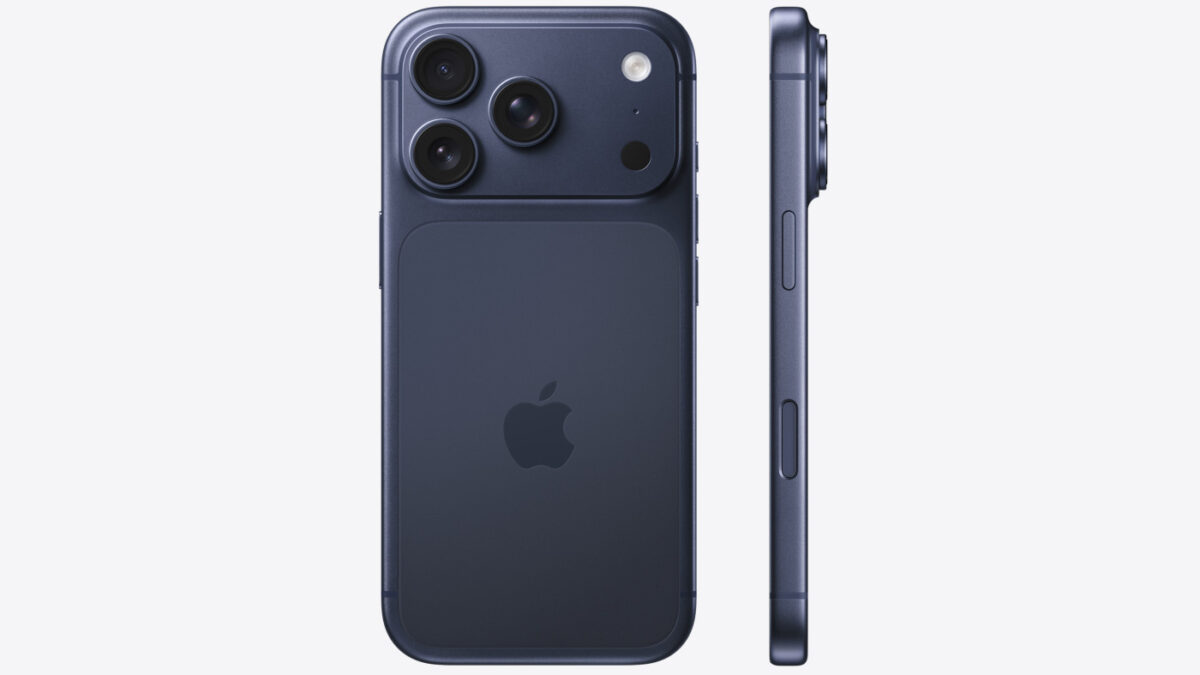 iPhone 17 Pro Bleu Intense Arriere Profil