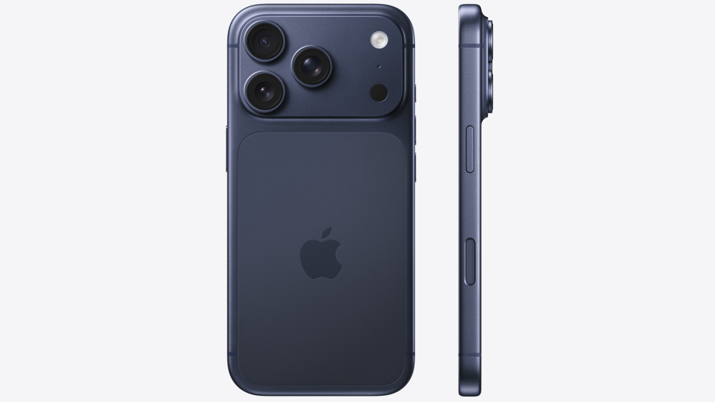 iPhone 17 Pro Bleu Intense Arriere Profil