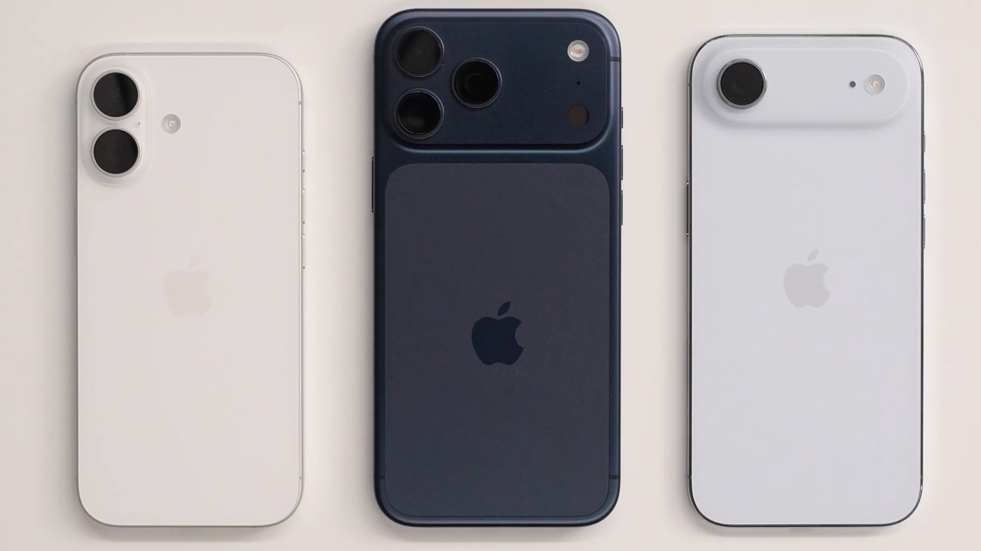 iPhone 17 vs iPhone 17 Pro vs iPhonr Air Arriere