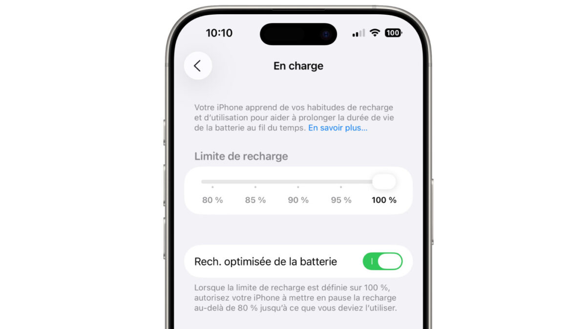 iPhone Limite de Recharge