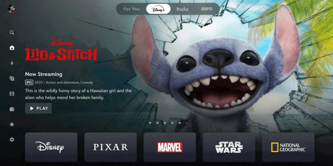 Disney+ app nouveau design