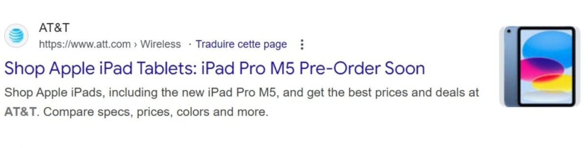 Fuite iPad Pro M5 Operateur