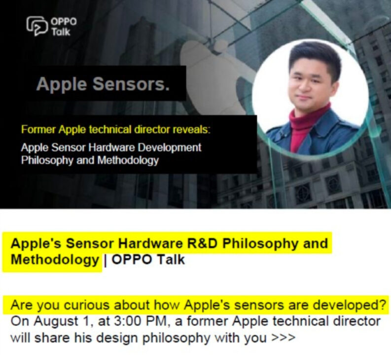 Oppo Chen Shi Presentation Apple Capteurs
