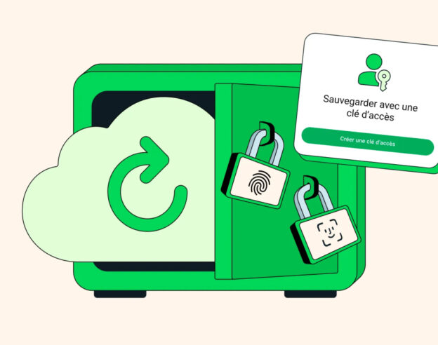 Image WhatsApp ajoute le support des passkeys pour la sauvegarde des discussions