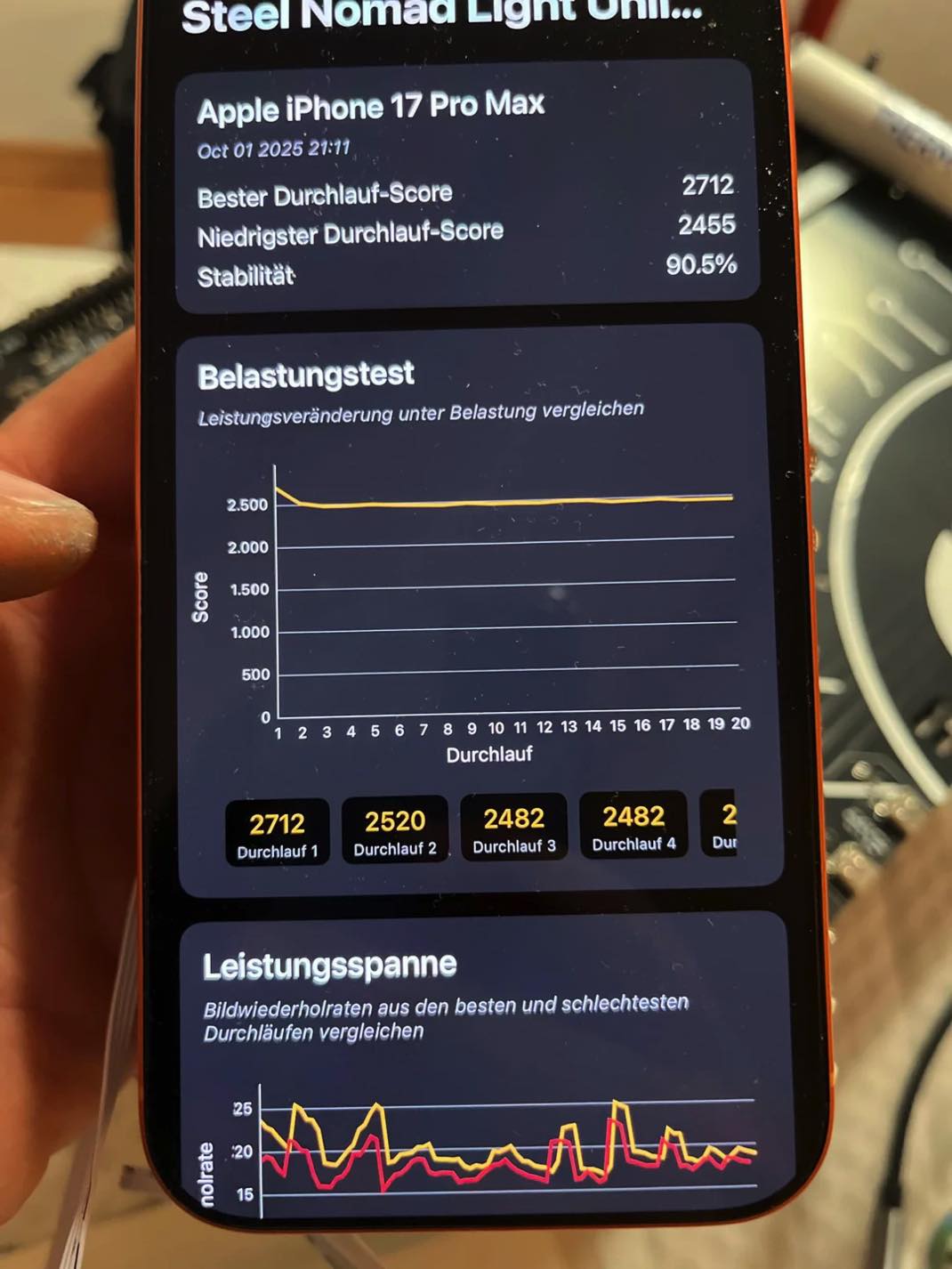 iPhone 17 Pro+ dissipateur de SSD