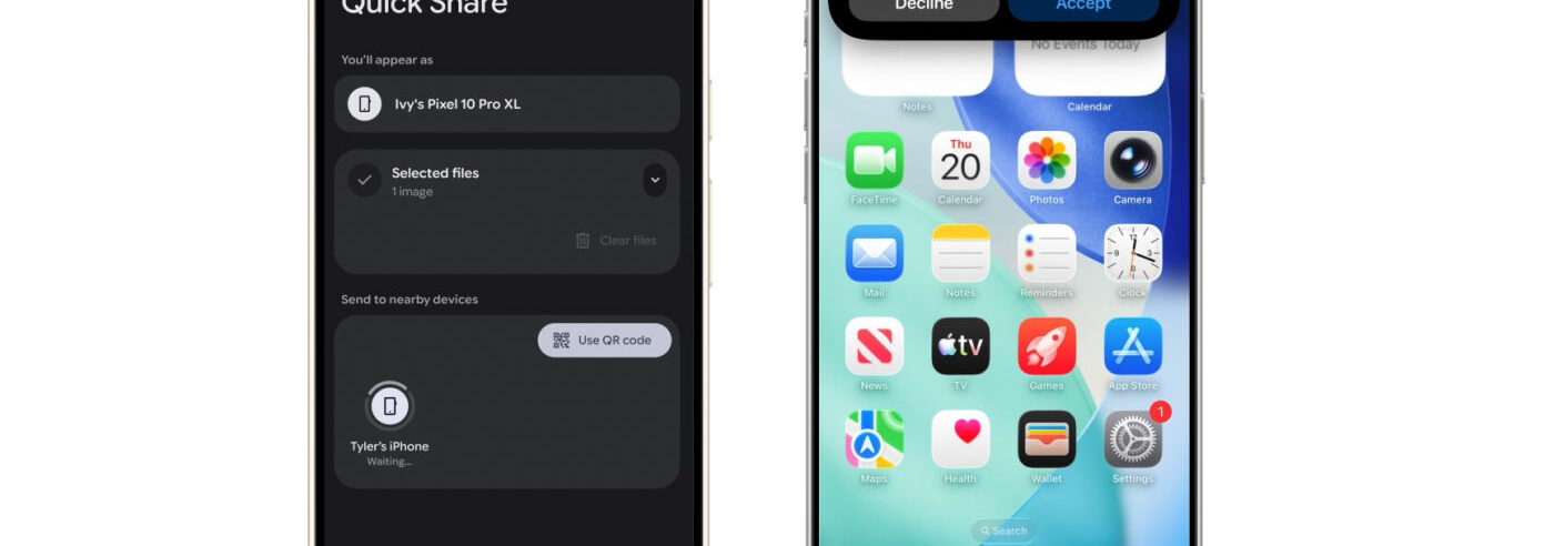 AirDrop Quick Share Android iPhone