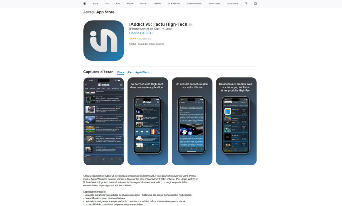 App Store Web Ancienne Interface Page Application