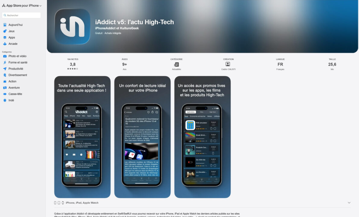 App Store Web Nouvelle Interface Page Application Novembre 2025
