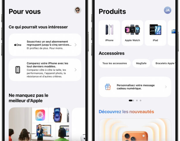 Image L’app Apple Store se met à jour avec l’interface Liquid Glass d’iOS 26