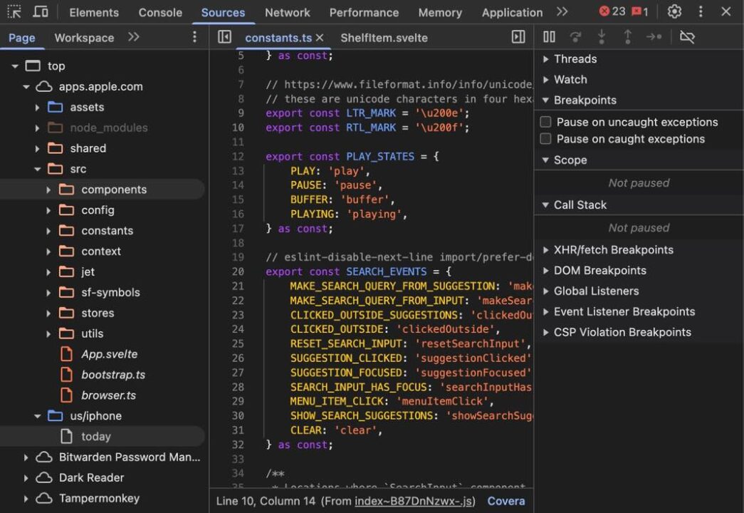 Code Source App Store Web