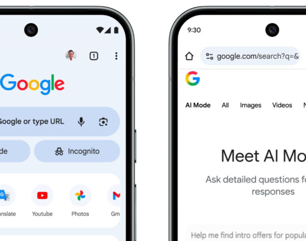 Image Chrome sur iOS ajoute le Mode IA de Google