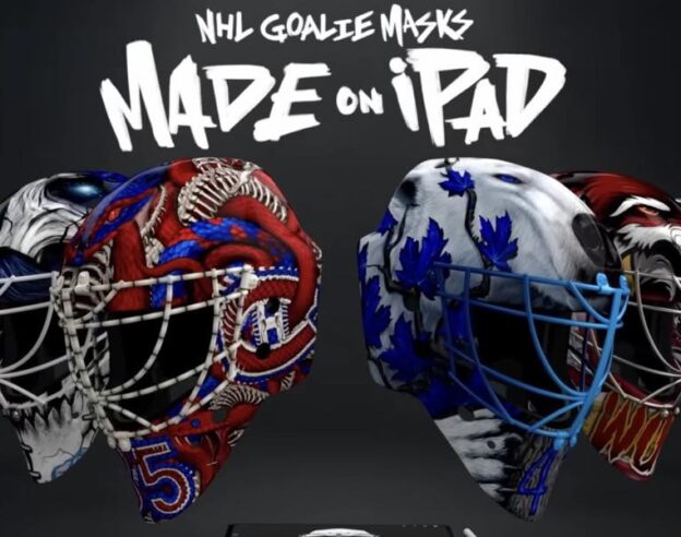 Image Made on iPad : des artistes conçoivent des masque de gardiens de NHL directement sur l’iPad Pro