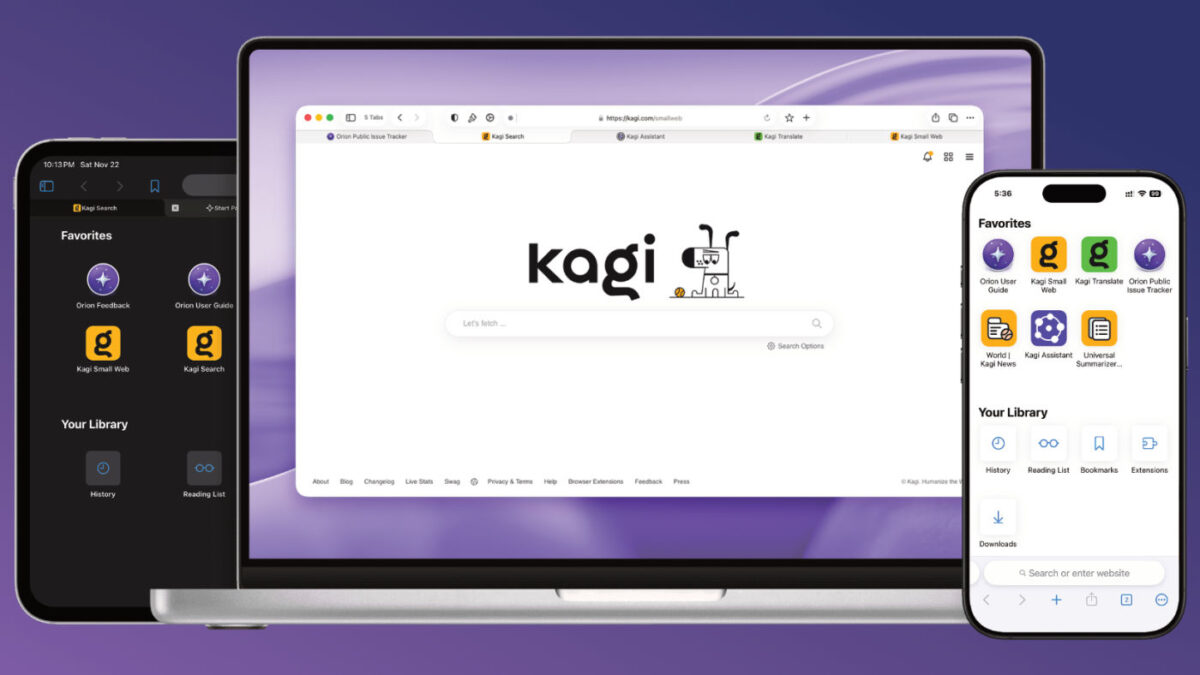 Orion Navigateur Application iPhone iPad Mac