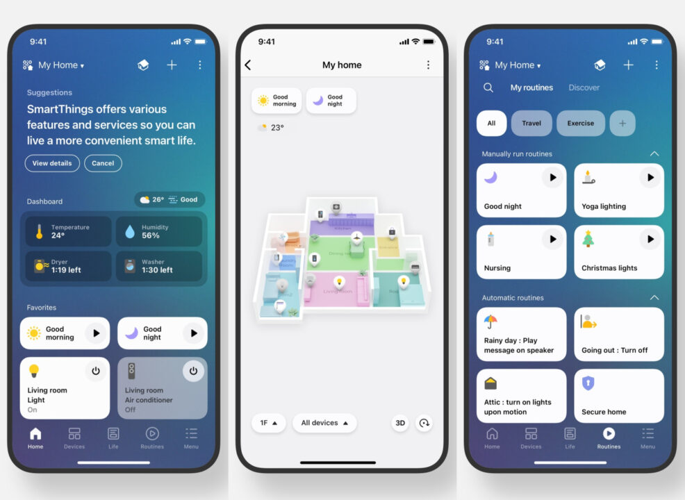 Samsung SmartThings Application iPhone