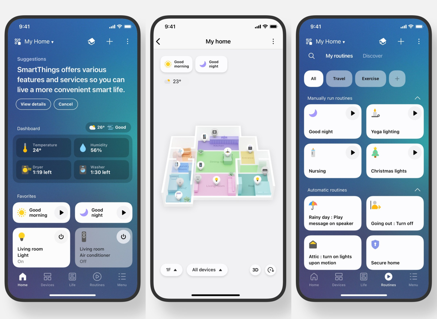 Samsung SmartThings Application iPhone