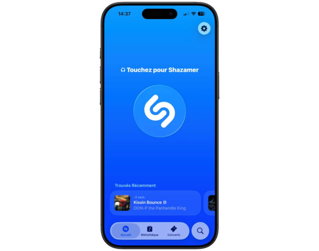 Image Apple met à jour Shazam avec l’interface Liquid Glass pour iOS 26