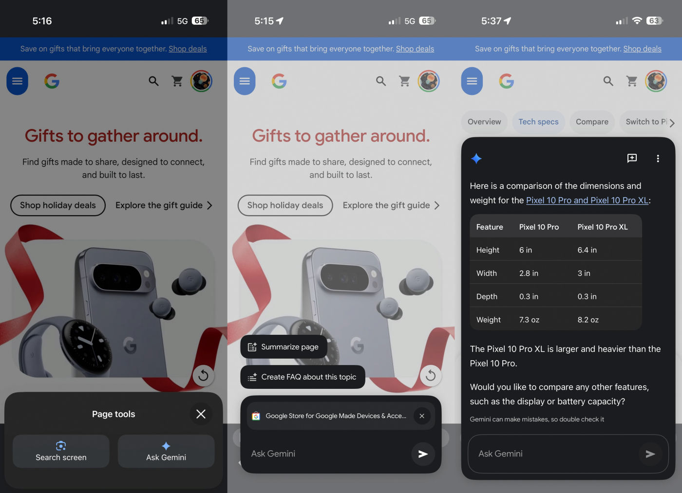 Google Chrome Application iPhone Integration Gemini