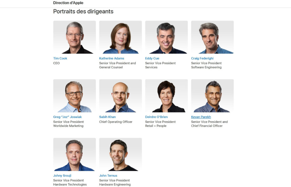 Portraits Dirigeants Apple