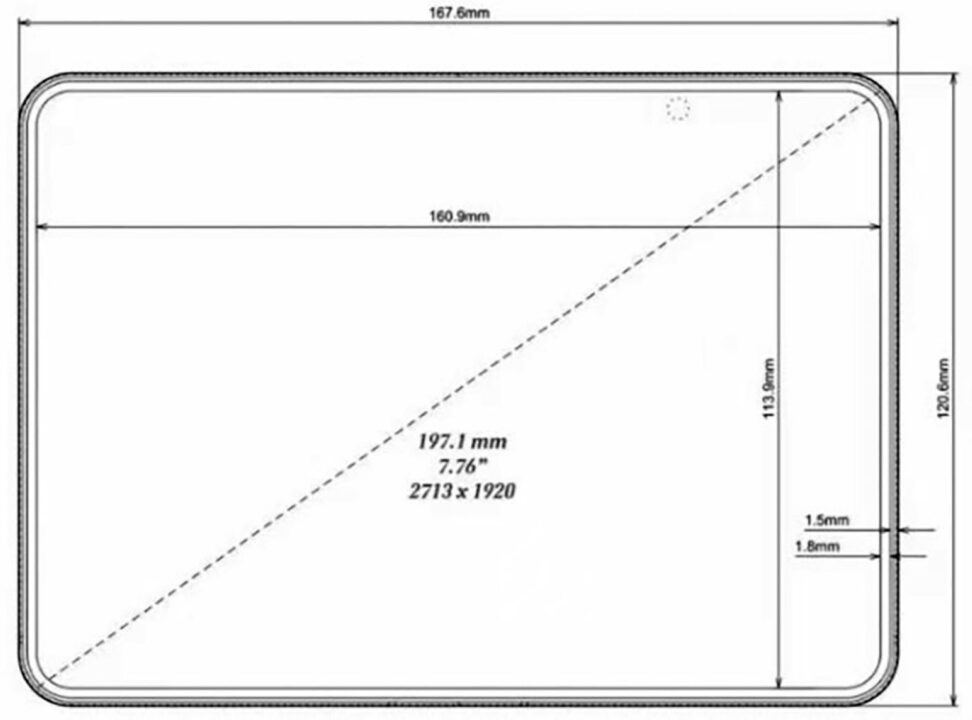 iPhone Fold Pliable Schema Dimensions 2