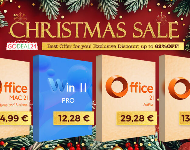 Image Offres de Noël sur Godeal24 : Office pour Mac à vie dès 39,29 € et Windows 11 Pro à 12,25€