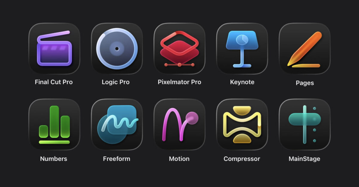 Apple Creator Studio Applications Logos Icons